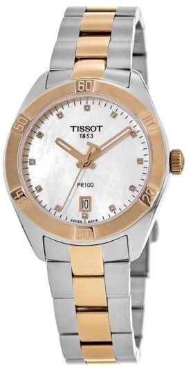 Tissot Dameklokke T101.910.22.116.00 Pr 100 Hvit/Rose gulltonet stål