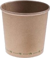 Bæger Pap/Cpla Soup To Go 950 Ml 32 Oz Ø118 Mm Bionedbrydelig Brun,15 Pk X 25 Stk/Krt