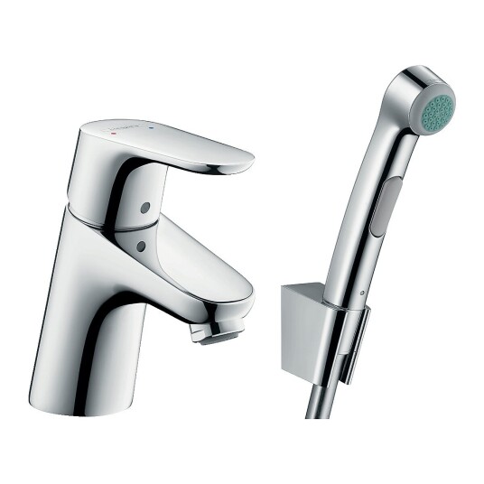 Hansgrohe Focus servantbatteri 70 Med bidettedusj og dusjslange, Krom Hansgrohe Focus servantbatteri 70 Med bidettedusj og dusjslange, Krom