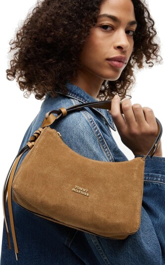 Tommy Hilfiger Th Statement Mini Should Bag Sue   Brown   ONE SIZE