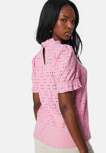 VILA Vikawa S/S Flounce Top Pastel Lavender S