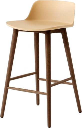 &Tradition Rely HW118 Barkrakk Lav Rygg Lakkert Valnøtt/ Beige Sand