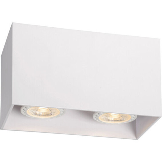 Lucide Bodi Taklampe Firkantet 2xGU10 Hvit - 91819