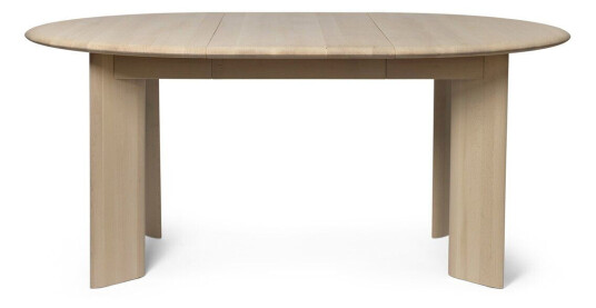 ferm LIVING Bevel Extendable spisebord inkl. 1 ileggsplate White Oiled Beech