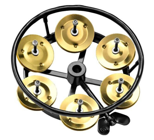 Meinl Thh-1-B-Bk Hi-Hat Tamburin, Brass, Svart M Meinl Thh-1-B-Bk Hi-Hat Tamburin, Brass, Svart M