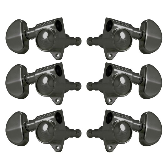 Grover 102bn Original Rotomatics Guitar Machine Heads, 3+3 - Svart Nickel