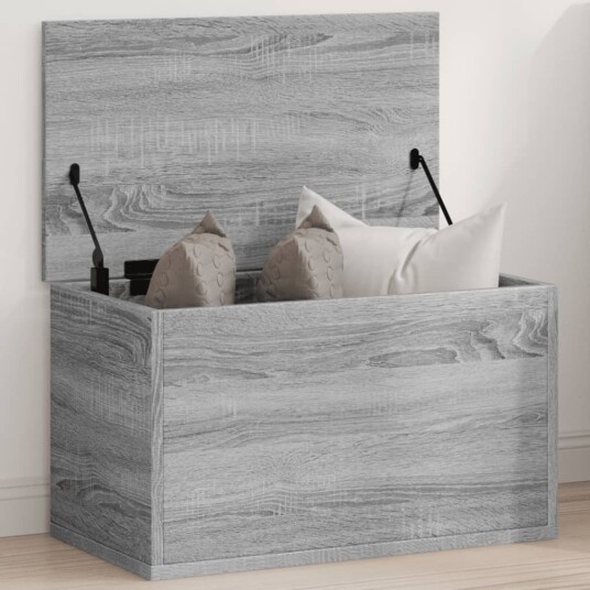  Oppbevaringsboks grå sonoma 60x35x35 cm konstruert tre