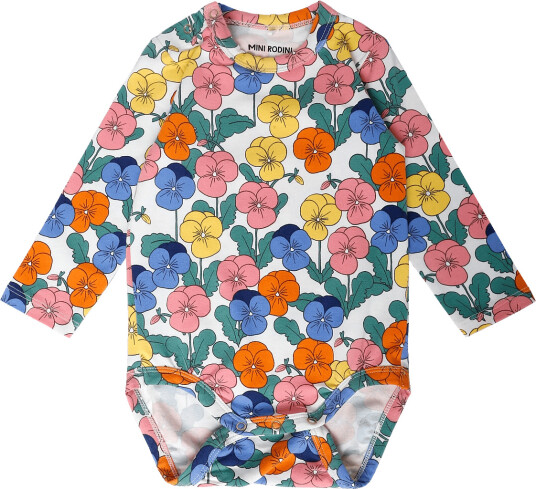 Mini Rodini Violas Aop Ls Body Multi/patterned 56/62