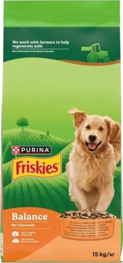Nestle Purina Friskies Balance With And Vegetables Tørrfôr Til Hund Chicken Beef 15 kg