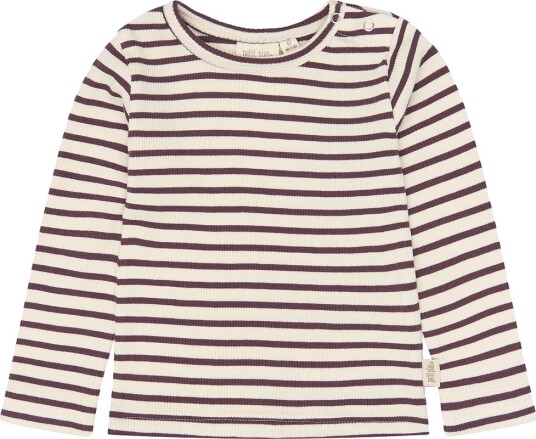 Petit Piao Genser PPSky Huckleberry Striped Petit Piao 1 år (80) Genser Beige Brun Hvit