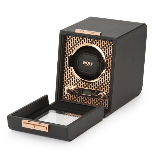 Wolf Axis Watch Winder 1 klokke Svart Kunstskinn 469116 - Unisex - Synthetic leather Wolf Axis Watch Winder 1 klokke Svart Kunstskinn 469116 - Unisex - Synthetic leather