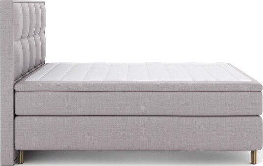 Select No 6 Komplett Sengepakke 180x200 F/M Memory/Pocket Lysegrå/Kopperben