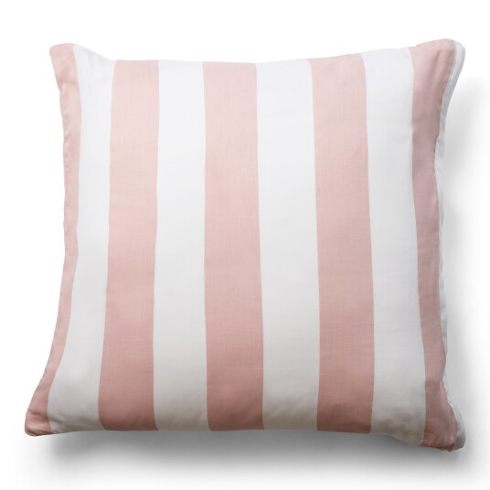 Borg Living Putetrekk i 100% myk og luksuriøs bomullssateng 60x63 cm Lyserosa og hvit Nordic Stripe putetrekk fra By Night