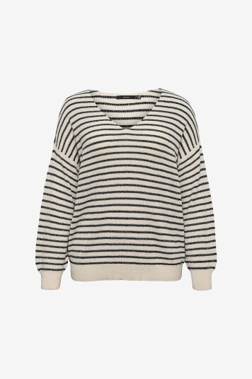 Vero Moda Curve   Genser vmcNewlexsun Shine LS V n Pul.cur   Beige