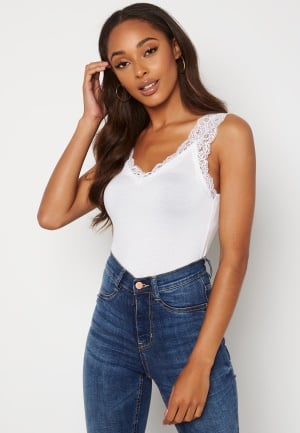 Pieces Barbera Lace Top Bright White M Pieces Barbera Lace Top Bright White M
