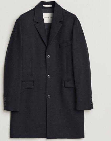 Gant Classic Wool/Cashmere Coat Evening Blue