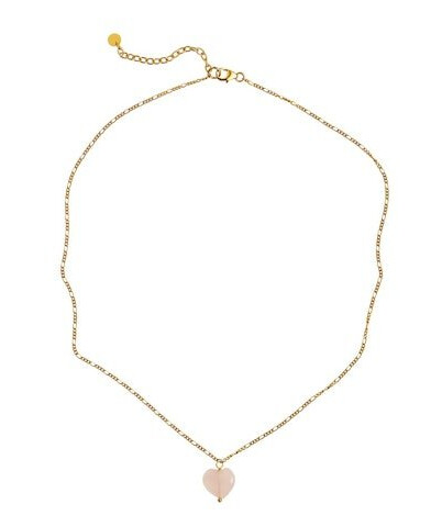 Stine A Jewelry Amour Necklace Rose Quartz Forgylt Sølv Sterling 925 46 52 cm