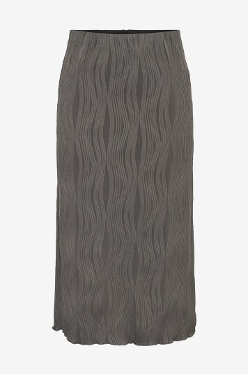Pieces Skjørt pcnAnnika HW Midi Skirt BC Grå