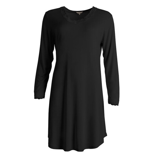 Lady Avenue Pure Silk Jersey Lace Nightgown L