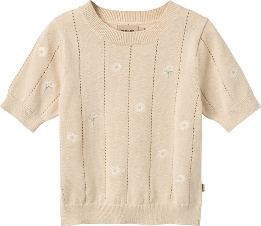 Wheat Knit Top S/S Malvina Beige 104