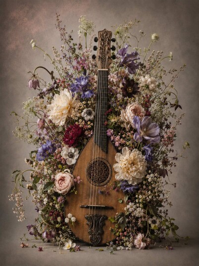 Plakat   Blomster Mandolin