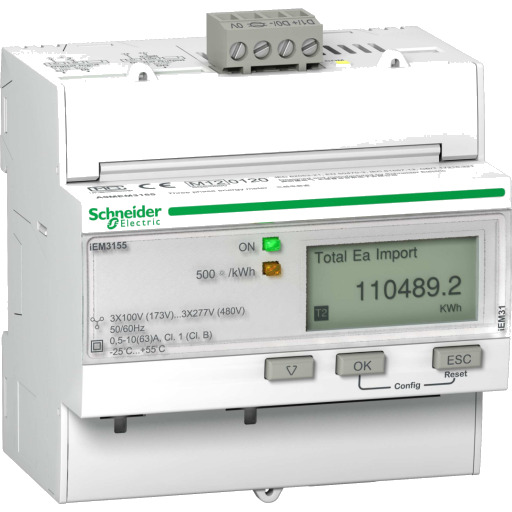 Schneider Electric Triphase kwh meter 63a modbus mid (3606480481529)
