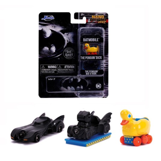 Nano Hollywood Rides Lekebil 3-Pakning 1:65 Batman Nano Hollywood Rides Lekebil 3-Pakning 1:65 Batman