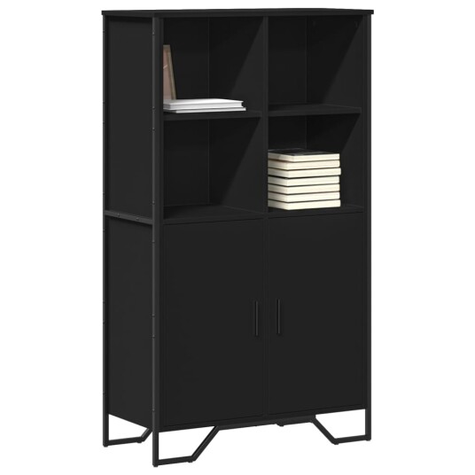  Highboard svart 79,5x35,5x137,5 cm konstruert tre 8721102834738