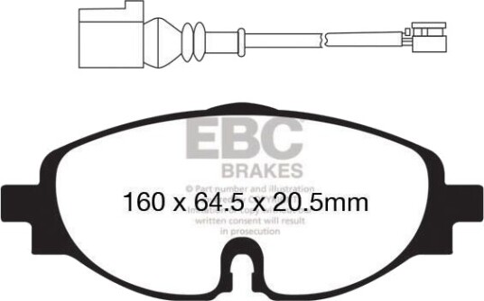 Bremseklosser sett EBC Brakes DP22150