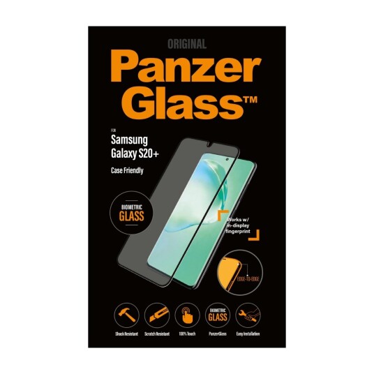 PANZERGLASS SAMSUNG GALAXY S20+ CASE FRIENDLY BIOMETRIC SKJERMBESKYTTER