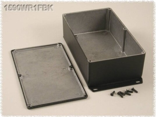 Hammond Electronics 1590WR1FBK 192 × 111 × 61 mm Aluminium Sort Kabinett