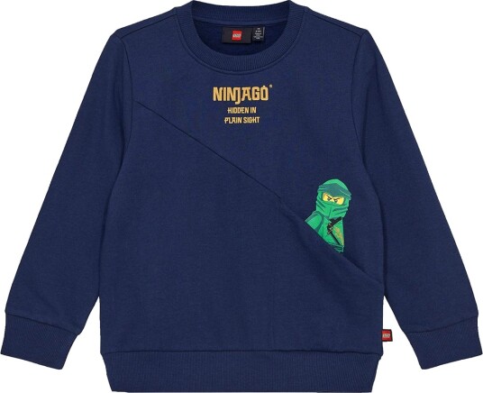 LEGO® Ninjago Collegegenser   LWScout 100   Dark Navy m. Lloyd   LEGO® Wear   4 år (104)   Collegegenser   Blå