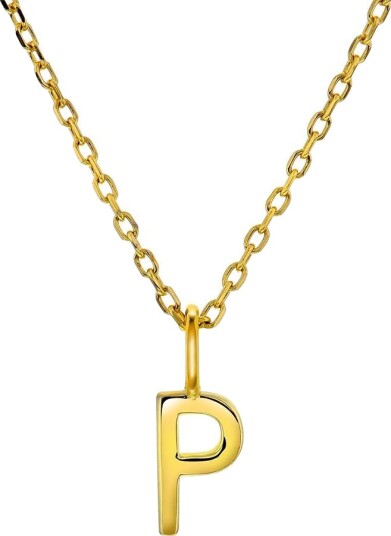 Pan Jewelry Letter smykke i 925 forgylt sølv P