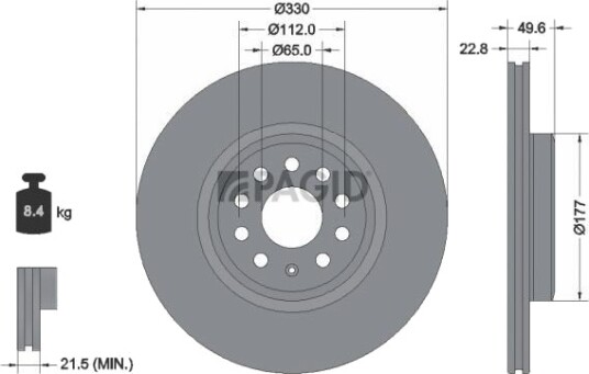 PAGID 56271NC Bremseskive