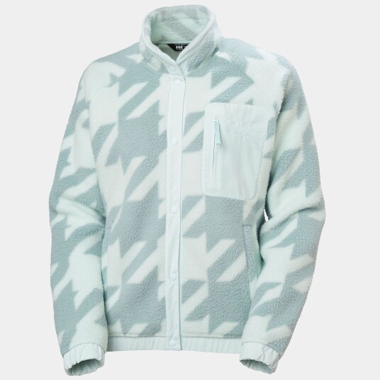 Helly Hansen Imperial Børstet Fleece Mellomlagsjakke Med Trykk Dame Blå Xs