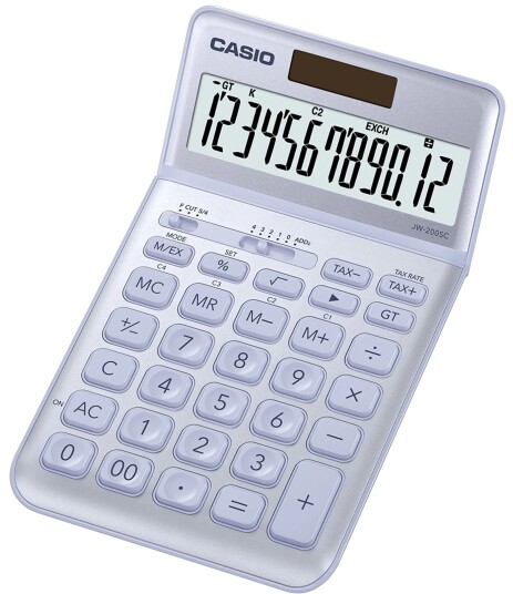 Casio Jw 200sc Kalkulator Med 12 Siffer Blå