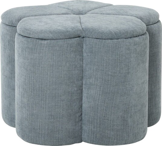 Viresta sittepuff med oppbevaring 60 cm Blå