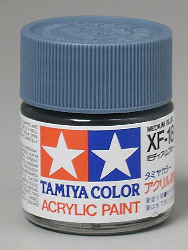 Tamiya 81318 Acrylic XF-18 Medium Blue 3/4 oz