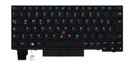 Lenovo Lite-On - Brbart tastatur - til utskifting - Tysk - Svart