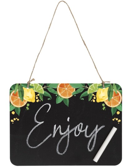Hengende Tavleskilt med Kritt 25x20 cm Summer Citrus