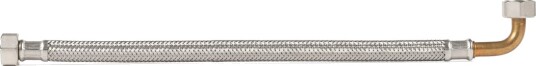 TWIST TRYKKSLANGE TIL KABINETT 1/2" RETT X 1/2" VINKEL 80 CM TWIST TRYKKSLANGE TIL KABINETT 1/2" RETT X 1/2" VINKEL 80 CM
