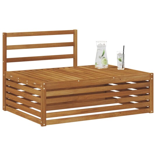 Utendørs end sofa Naturlig 115 x 83 x 73 cm Solid akasietre