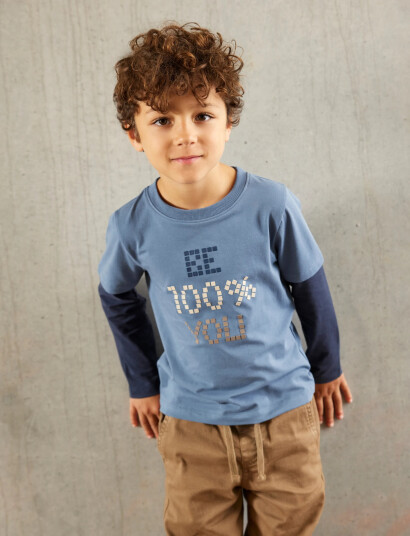 Minymo T-Shirt Ls Blue 104