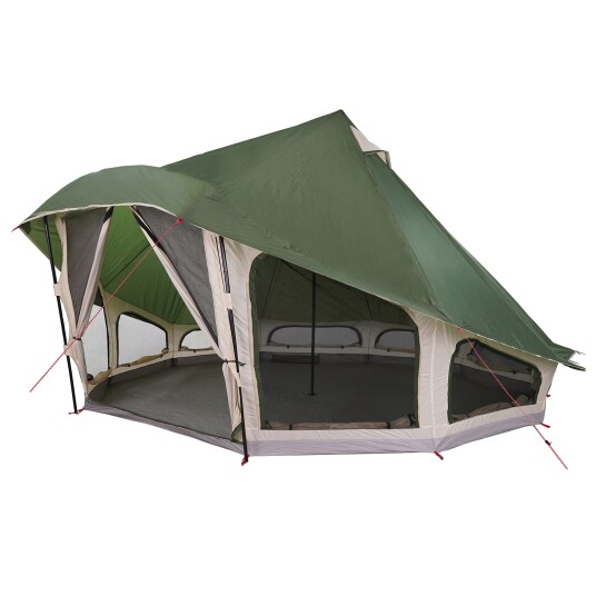 Tipi telt med tak med lagring grønn 508 x 470 x 300 cm taft
