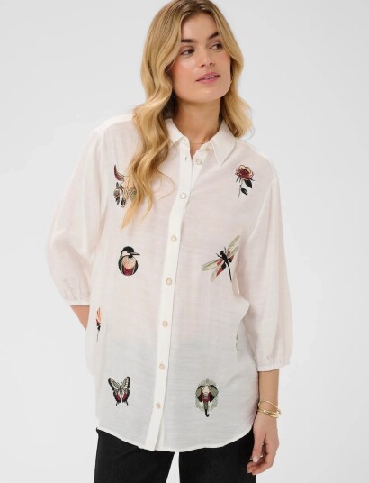 Cream Crnoris Shirt   White   42