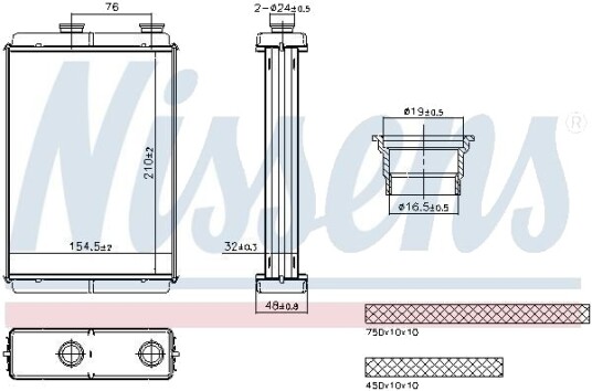 Varmeapparat register NISSENS 707285