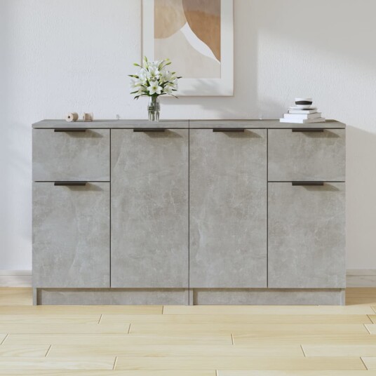 vidaXL Skjenker 2 stk betonggrå 60x30x70 cm konstruert tre