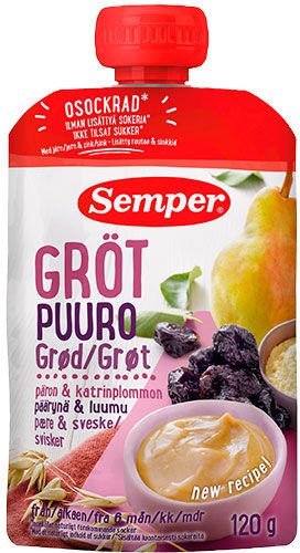 Semper Grøt med pære og svisker fra 6 mnd. - 120 g