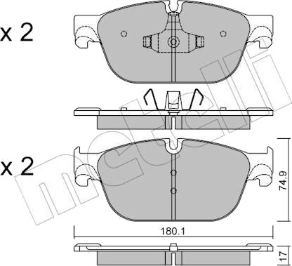 METELLI 22 0854 0 Bremseklosser