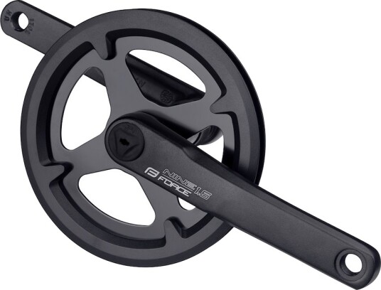 FORCE NINE 1.6 kranksett med 38T drev stål 170mm alu pedalarm til firkantet aksel